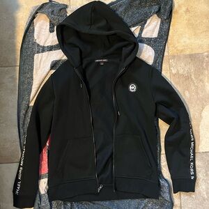 Michael Kors Black Hoodie with White MK Emblem